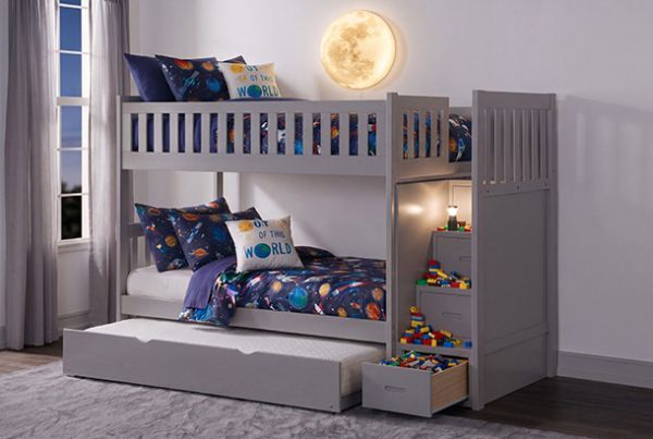 Picture of Orion - Gray Twin Over Twin Step Bunk Bed