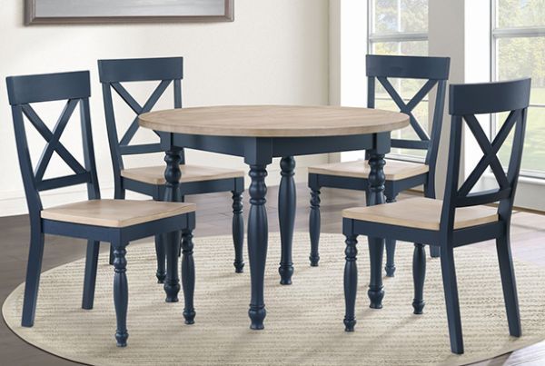 Picture of DARCY BLUE 5PC DINING SET
