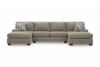 Picture of Newellen - Hemp 3PC Sectional Sleeper with Double Chaise
