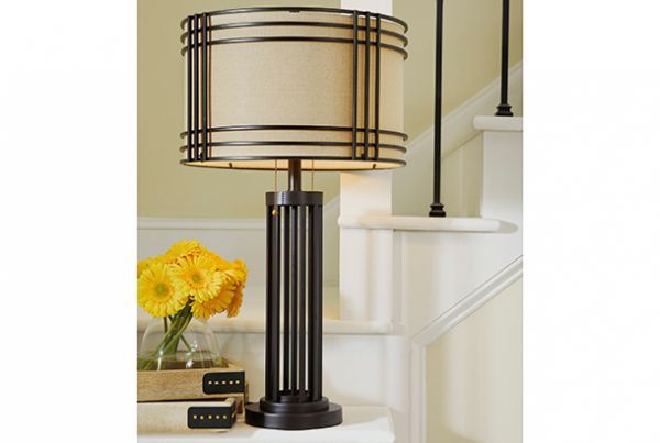 Picture of Hanswell - Dark Brown Metal Table Lamp
