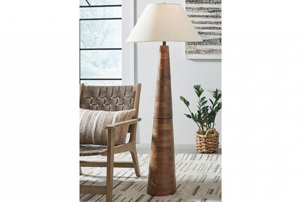 Picture of Danset - Brown Wood Floor Lamp