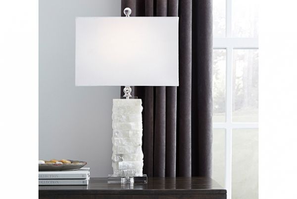 Picture of Malise - White Alabaster Table Lamp