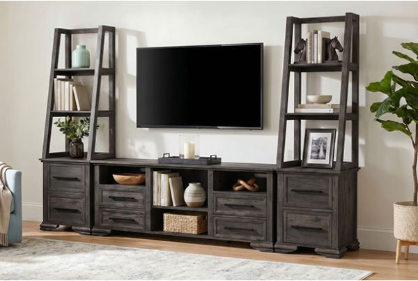 Picture of Park Ridge - 82" Charcoal Console with 2 Piers