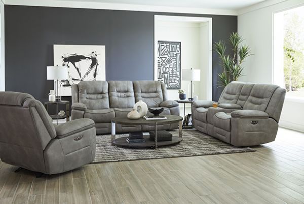 Picture of Harley - Grey Dual Power Loveseat