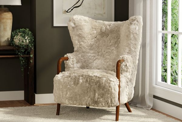 Picture of Micah - Cream Fur Accent Chair